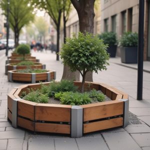 Уличные кашпо и приствольные решетки: виды, материалы и требования к эксплуатации